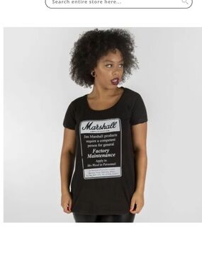 Marshall Amps “Personal T”  Black  Tee - Women SOLD OUT